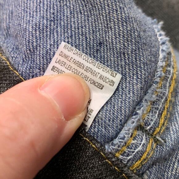 Shein Womens Denim Blue Jeans Retro High Waist Colorblock Mom Jeans Cropped XS - Picture 10 of 10